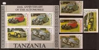 TANZANIA 1985 OLD CARS SC # 263 266a MNH  