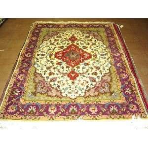  4x6 Hand Knotted Tabriz Persian Rug   49x67