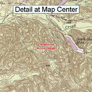   Topographic Quadrangle Map   Lumpkin SW, Georgia (Folded/Waterproof
