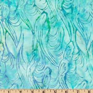  44 Wide Elementals Batik Rhythms Ocean Waves Blue Fabric 
