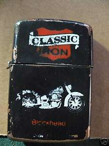 Classic Iron Harley Davidson Blockhead advert Lighter  