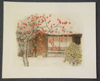 TANAKA RYOHEI Japanese Print GARDEN IN INDIAN SUMMER  