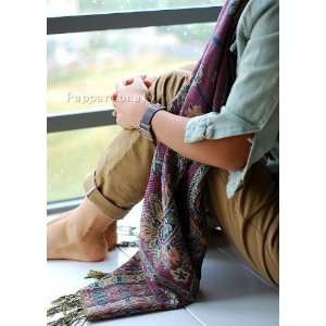  Warm scarf, scarf, shawl (purple) 