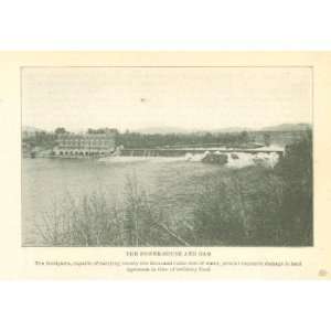  1910 New Dam At Brattleboro New Hampshire 