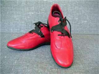 Zapatos de cuero rojos talla 39 Italia de diseño para mujeres de VERA 