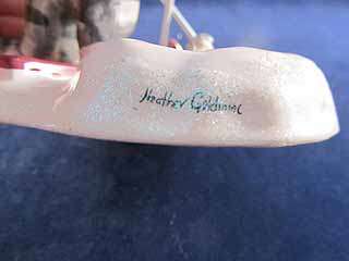 Blue Sky Clayworks Heather Goldminc Skiing Cat Tea LIte Light Hand 