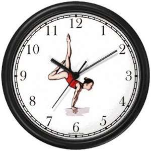  Balance Beam No.1 Womens Gymnastics Theme Wall Clock by 