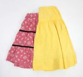 LOT 2 MINI BODEN CALYPSO Girls Pink Yellow Skirts 5 6  