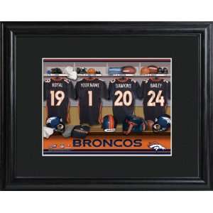   Denver Broncos Personalized NFL Locker Room Print 