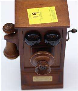 VINTAGE MUSICAFE MUSIC BOX WOOD OLD PHONE TELEPHONE TOY TAIWAN STOP 