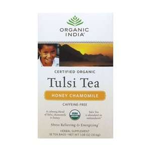 Tulsi Tea Honey Chamomile 18 CT 6 Packes   Organic India