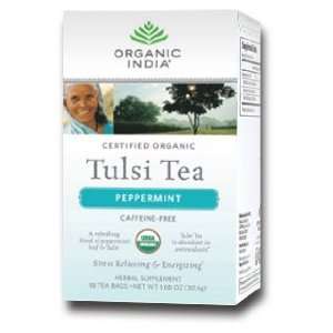 Organic India Tulsi Peppermint Tea 18 Grocery & Gourmet Food