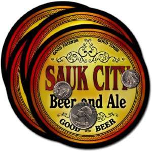  Sauk City , WI Beer & Ale Coasters   4pk 