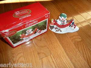 Dickens Collectables Snowman Figurine Holding Merry Christmas Banner W 