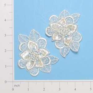 Lace Applique   Ivory   Pair   L2703IV. Available in 4 colors. Bridal 