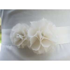  bridal sash, wedding flower sash on a satin ribbon 