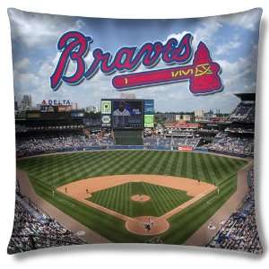  Atlanta Braves MLB Photo Real Toss Pillow (18x18 