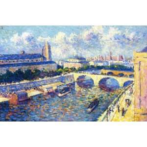   Maximilien Luce   32 x 20 inches   Paris, the Seine and the Quai de