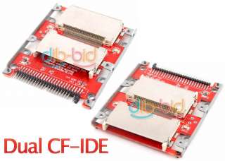 Dual CF to 44 Pin 2.5 Male IDE SSD HDD Adapter Bootable  