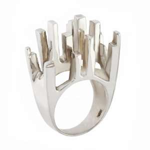 Arosha Taglia New York Ring Contemporary design in Sterling Silver 