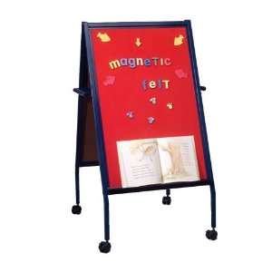  Mobile Magnetic Flannel Easel, 45H x 24.5W x 27D
