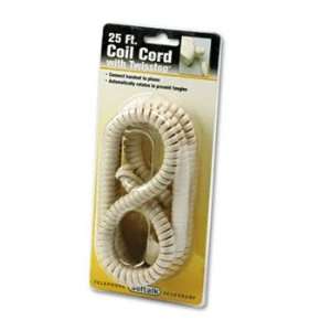    Twisstop Detangler w/Coiled, 25 Foot Phone Cord, Ivory Electronics