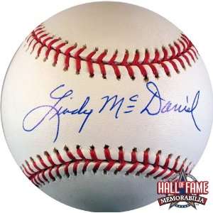  Lindy McDaniel Autographed/Hand Signed MLB Baseball 