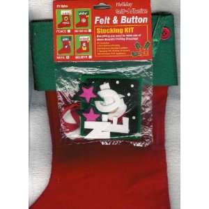  Felt & Button Stocking Kit   NOEL Arts, Crafts & Sewing