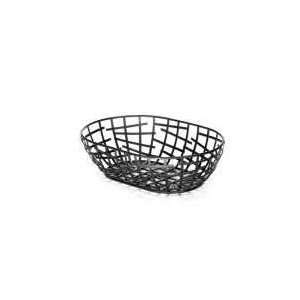 Complexity Oval Bread Basket   9 L x 6 W x 2 Deep   Black Powder 