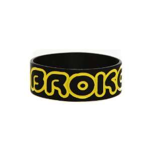  Brokencyde Yellow Logo Rubber Bracelet Size  One Size 
