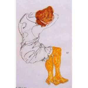   Egon Schiele   24 x 38 inches   Das Schlafende Madchen