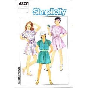  Simplicity 6801 Sewing Pattern Misses Romper & Sash Size 