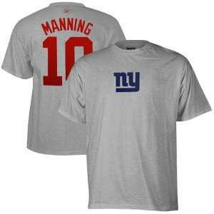 Reebok Eli Manning New York Giants #10 Scrimmage Gear Player T Shirt 