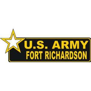  United States Army Fort Richardson Bumper Sticker Decal 9 