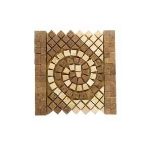    Light and Noche Travertine Swirl Border Extension