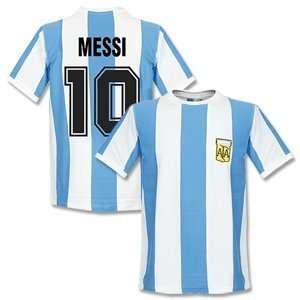    1978 Argentina Home Retro Shirt + Messi 10