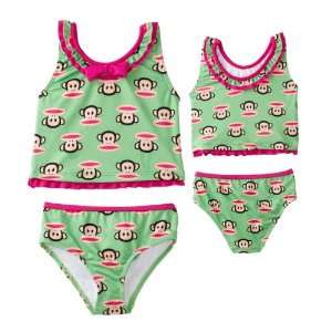 Paul Frank 2PC Swim Suit Bathing Suit Infant Baby Girl Size 3 6 Months 