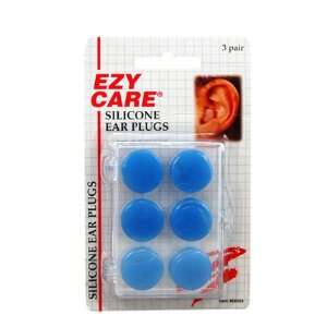  Ezy Care Silicone Ear Plugs 3 PAIR for swimming and 