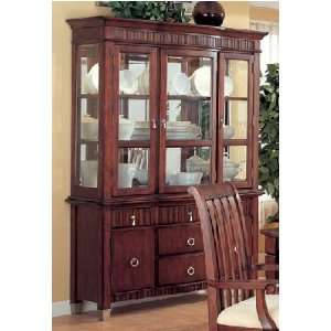   Buffet/Hutch In Rich Cherry Finish Coaster Buffets & Sideboards