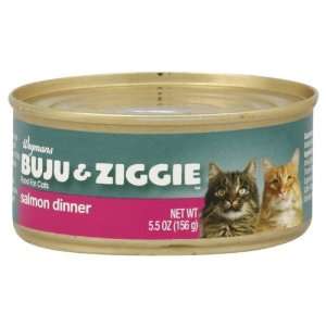  Wgmns Buju & Ziggie Food for Cats, Salmon Dinner, 5.5 Oz 