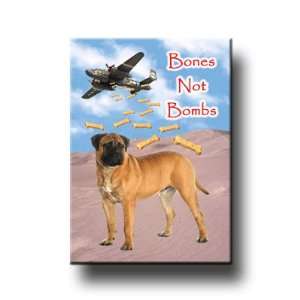  Bullmastiff Bones Not Bombs Peace Fridge Magnet No 1 