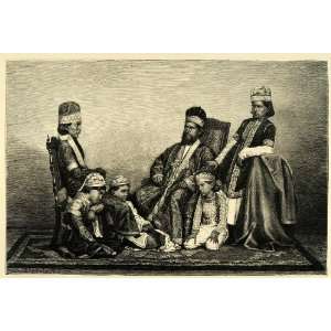  1878 Wood Engraving Mirza Imperial Royalty Family Delhi 