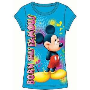    Disney Mickey Mouse Born Famous Missy Tshirt 