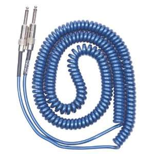  Lava Cable 20 Retro Coil 1/4 to 1/4 Metallic Blue 