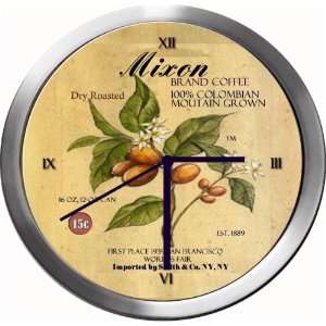  MIXON 14 Inch Coffee Metal Clock Quartz Movement Kitchen 