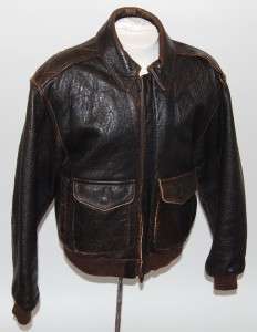VINTAGE AVIREX WWII USAAF REPRO A 2 LEATHER FLIGHT JACKET MENS M RARE 