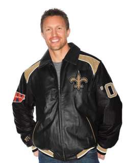 New Orleans Saints Leather Super Bowl Championship Jacket Xl  