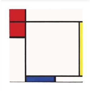   with Red, Yellow, and Blue by Piet Mondrian, 22x30