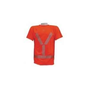  AHVR 1060 M Hi Vis Shirt,Short,Reflective,Orange,M