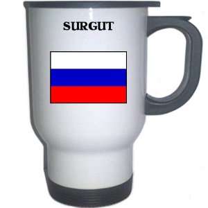  Russia   SURGUT White Stainless Steel Mug Everything 